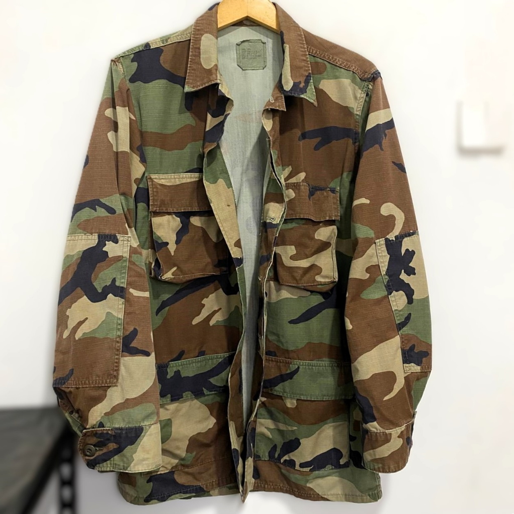 BDU JACKET US ARMY WOODLAND CAMOUFLAGE M81 - ORIGINAL VINTAGE 1995