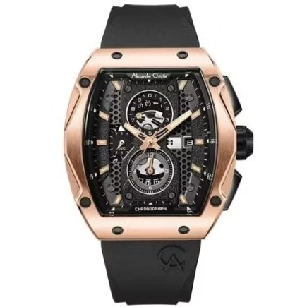 (New) Alexandre Christie 6608 Black Rosegold Cowo