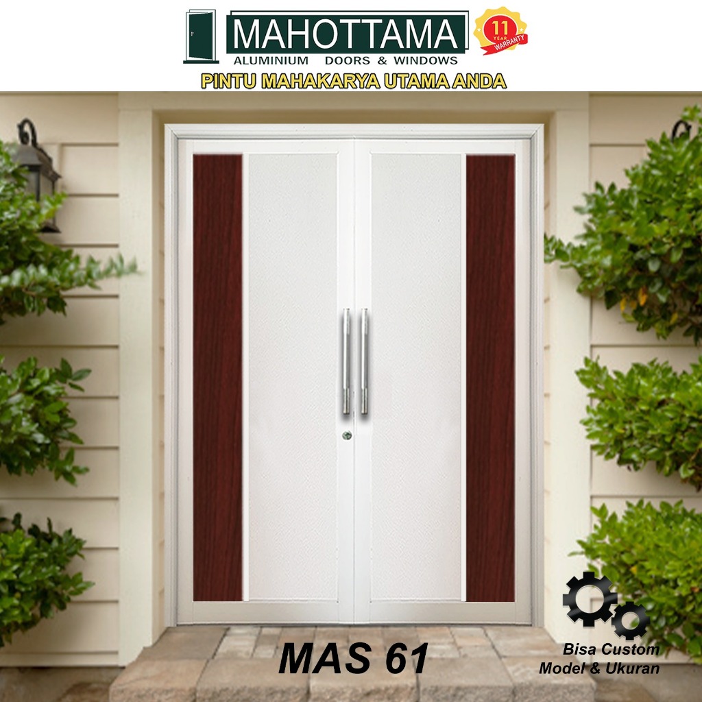 MAHOTTAMA MAS61 - Pintu Aluminium Rumah Utama Minimalis 174 x 215