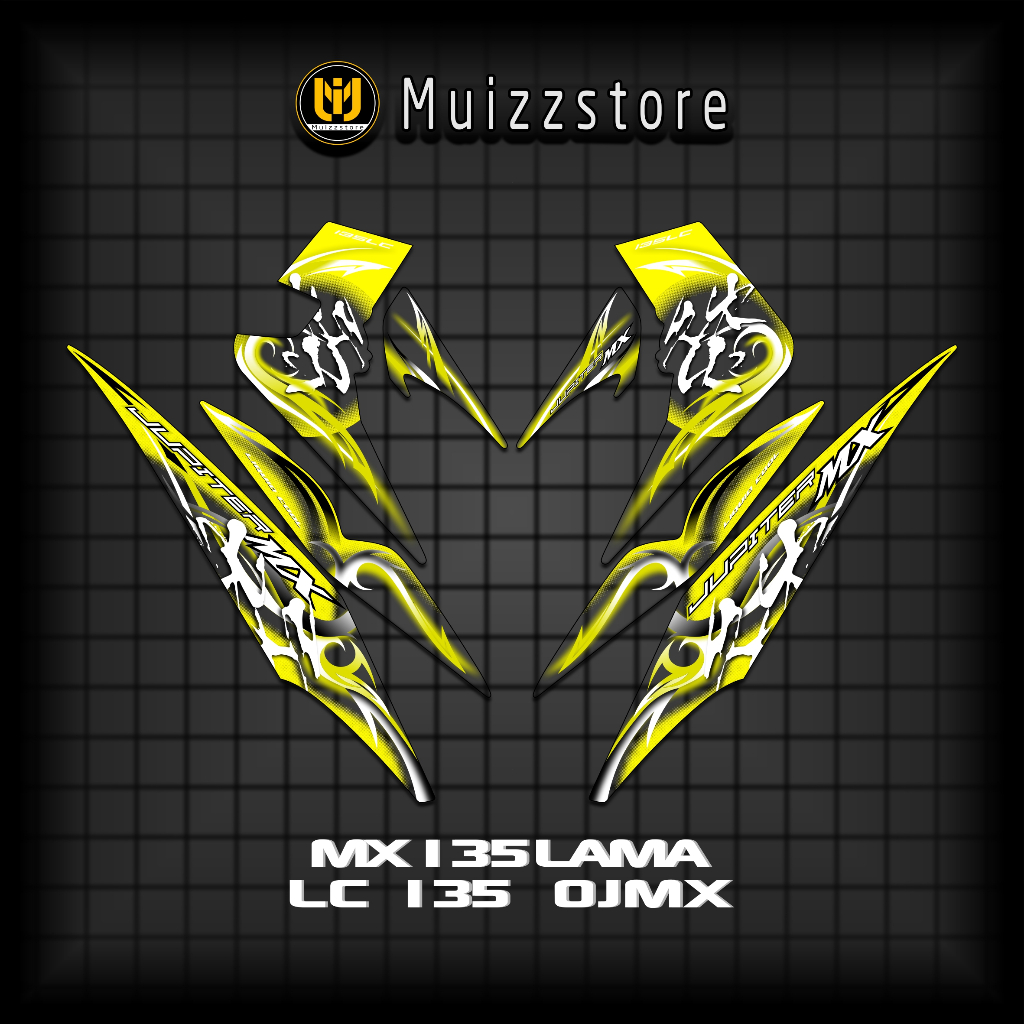 Sticker Transparan MXLama 135 Np2 / Decals LC135 / Stripping Jupiter MX / Variasi MX Viral / Muizz