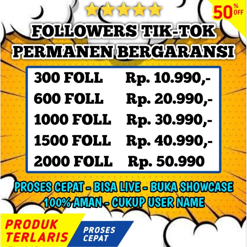 Followers Tiktok Murah Akun Aktif Bergaransi