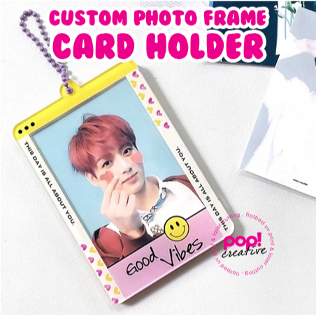 Photocard Pc Holder CUSTOM Akrilik photocard keychain Frame Foto