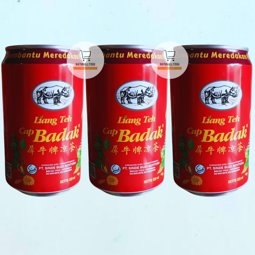Liang Teh Cap Badak Untuk Sakit Tenggorokan Dan Panas Dalam 3 Kaleng