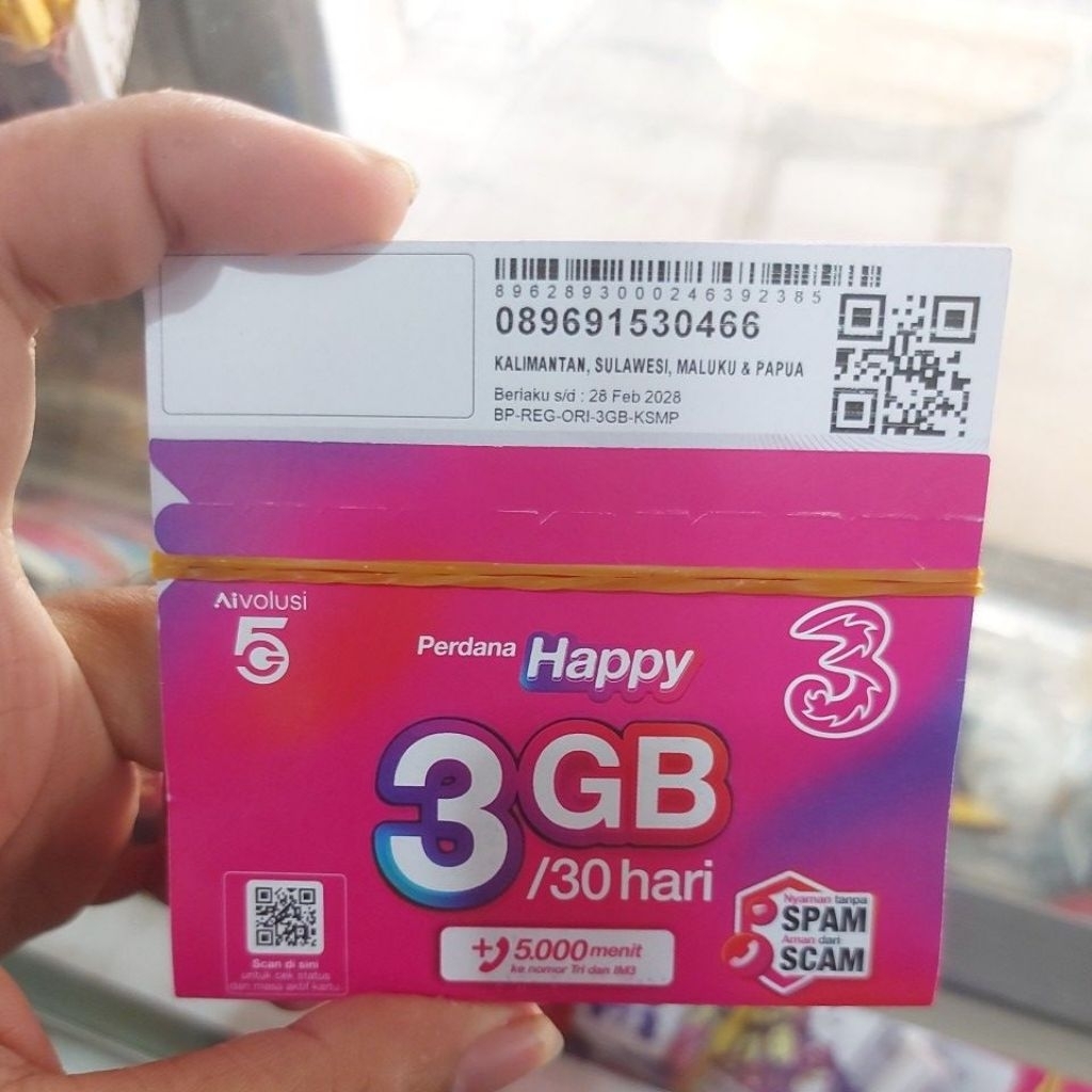 kartu tri isi kuota 3gb