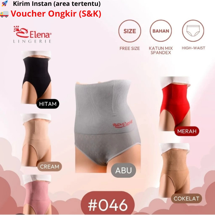 Elena Celana Korset Pelangsing Perut ET 046 Ukuran FIT L & PLUS SIZE 2XL / Body Shaping Slimming Pan