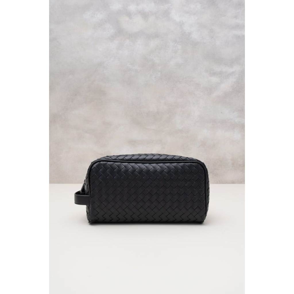 Bottega Veneta Intrecciato Travel Pouch Black