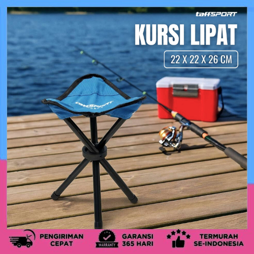 Kursi Lipat Outdoor/ Kursi Portable/ Kursi Piknik Lipat Mancing Mini Tanpa Sandaran