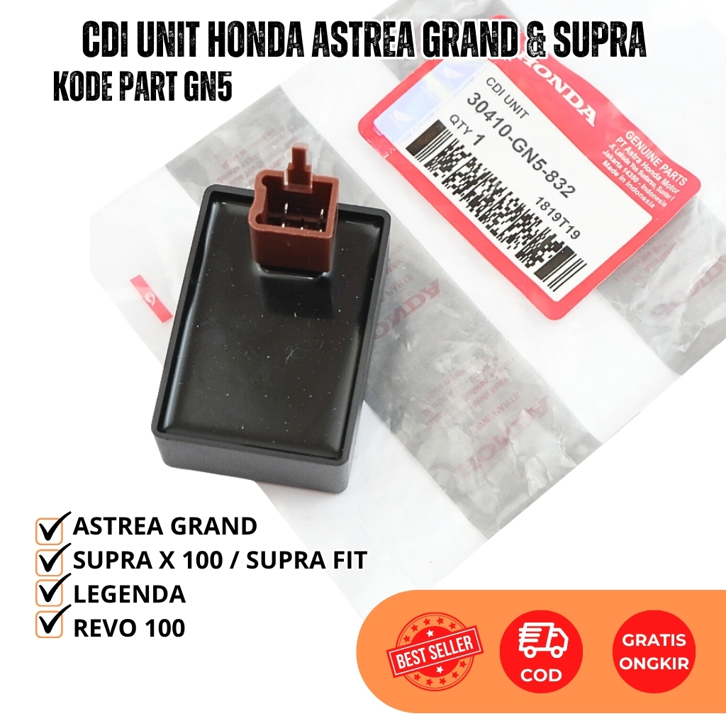 Cdi Unit Honda Astrea Grand - Supra X 100 Lama - Legenda - CDI Assy Honda Supra Fit - Revo 100 Lama 