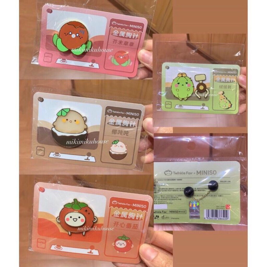 READY MINISO x TWINKLE FAIR PIN LOVE AND DEEPSPACE METAL BADGE MINISO LND LADS TWINKLEFAIR BONEKA SU