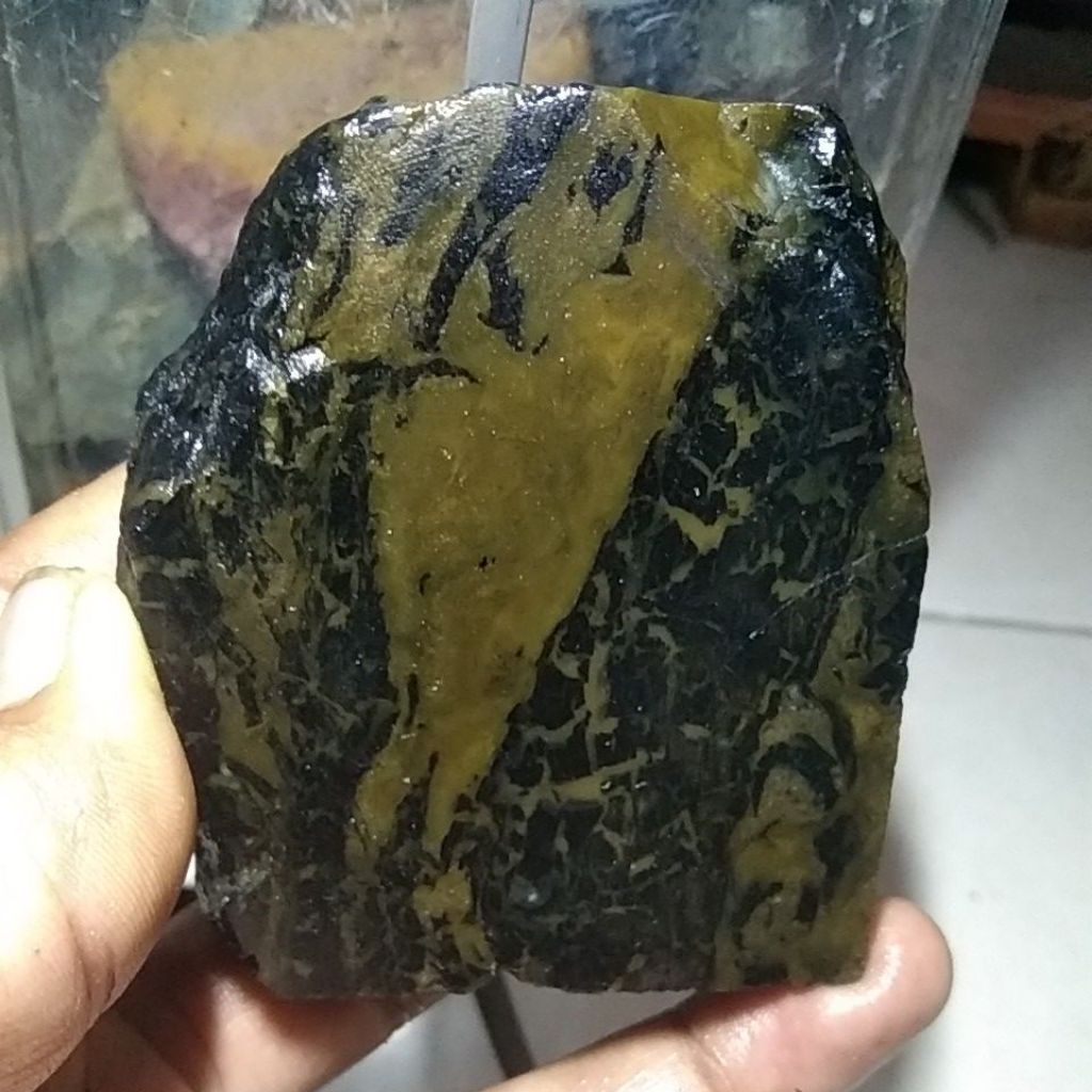 BATU FOSIL KAYU MOTIF LORENG