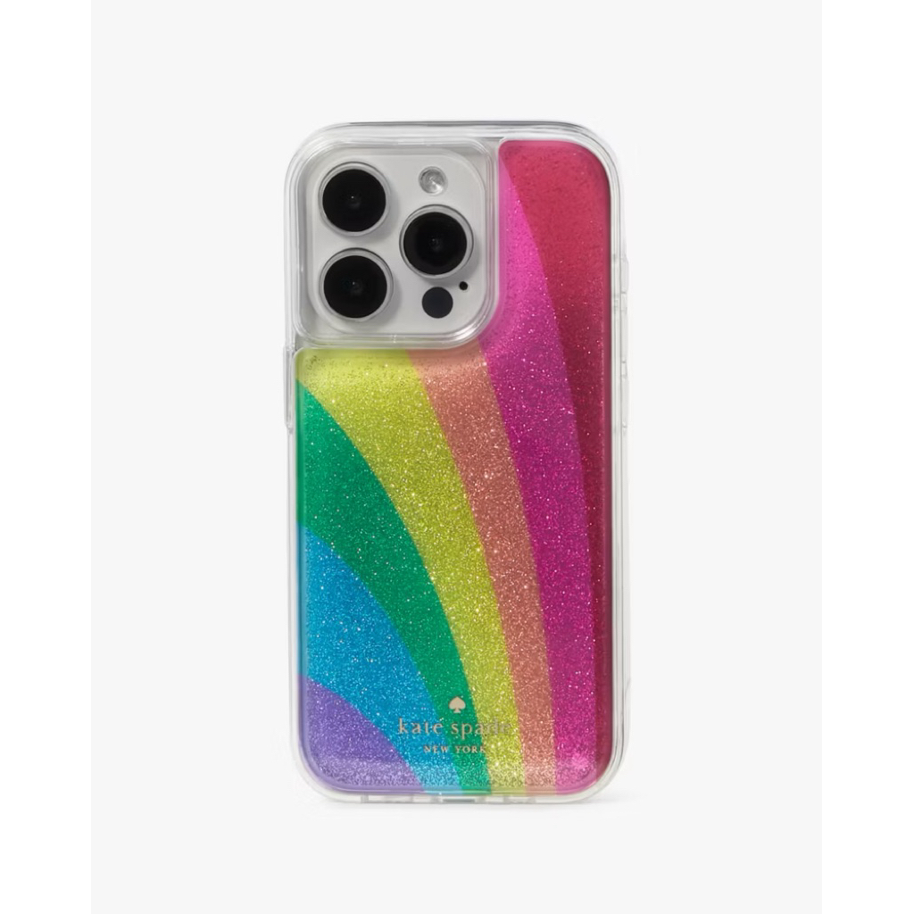 case iphone 14 pro max kate spade glitter rainbow