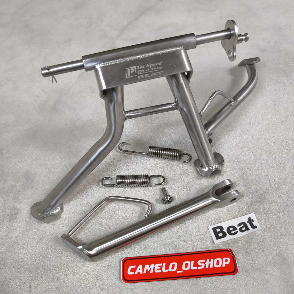 Standar 14 Steinless inox original Standar tengah dan samping inox Scoopy beat vario ukuran 14 Stand