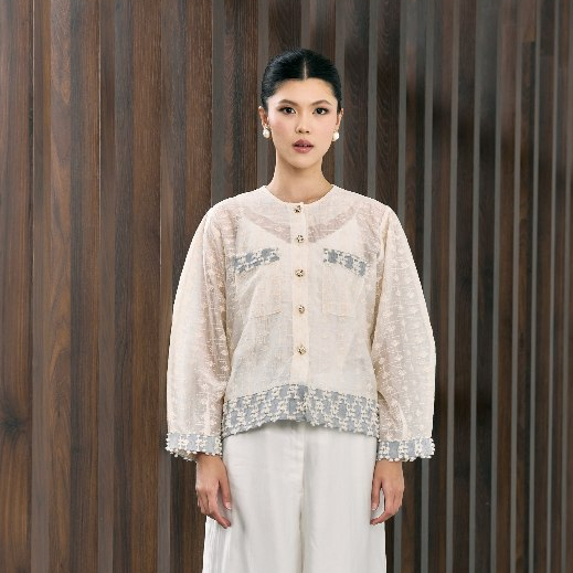 MINEWEAR - ELOK BLOUSE - ATASAN BLOUSE WANITA CREAM