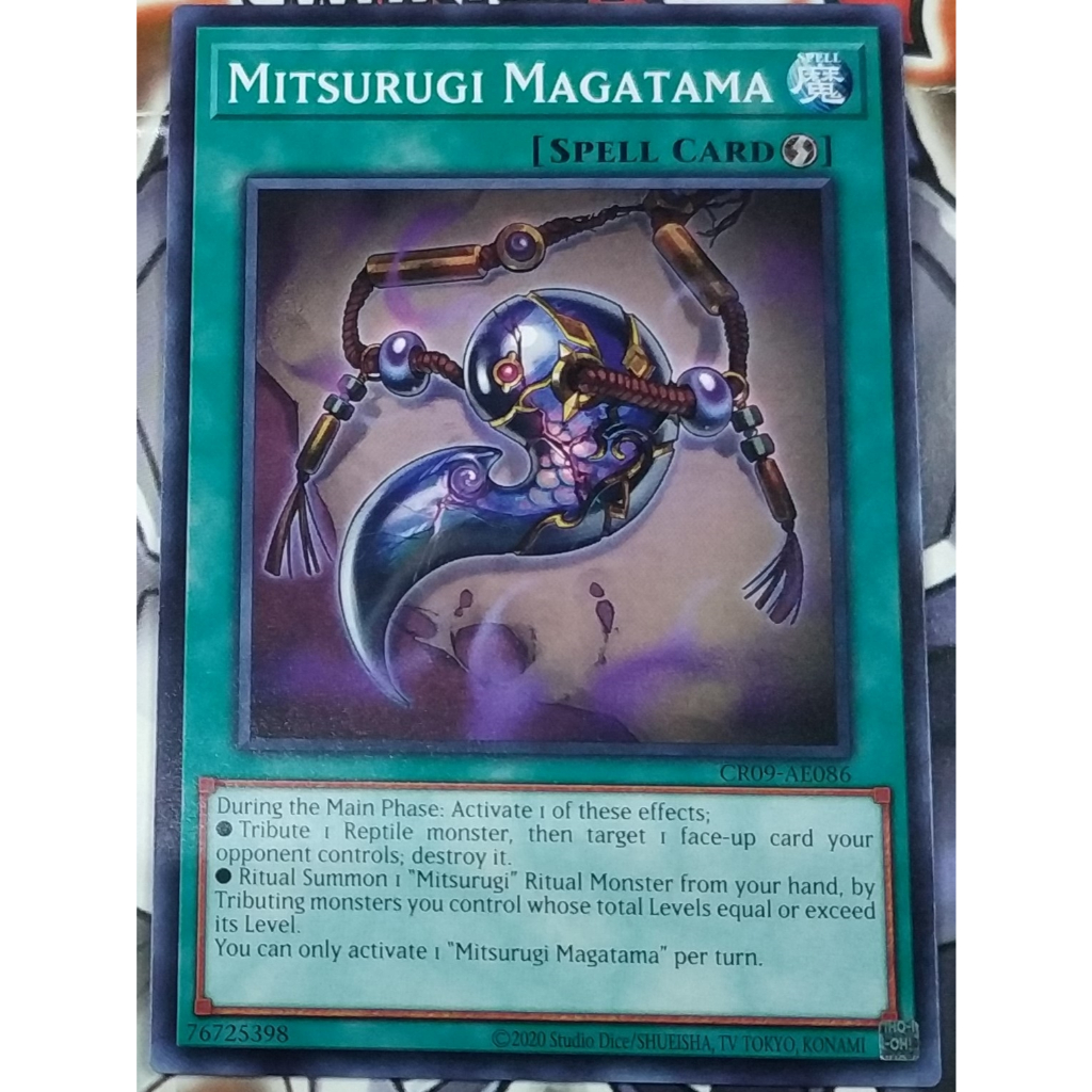 YuGiOh - Mitsurugi Magatama (CR09-AE086) - Common - Spell Card - Official Card Game ORIGINAL