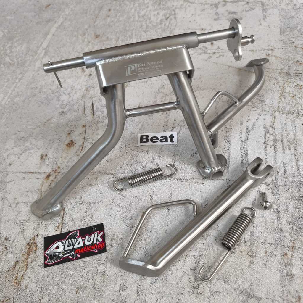 Standar 14 Steinless inox original Standar tengah dan samping inox Scoopy beat vario ukuran 14 Stand