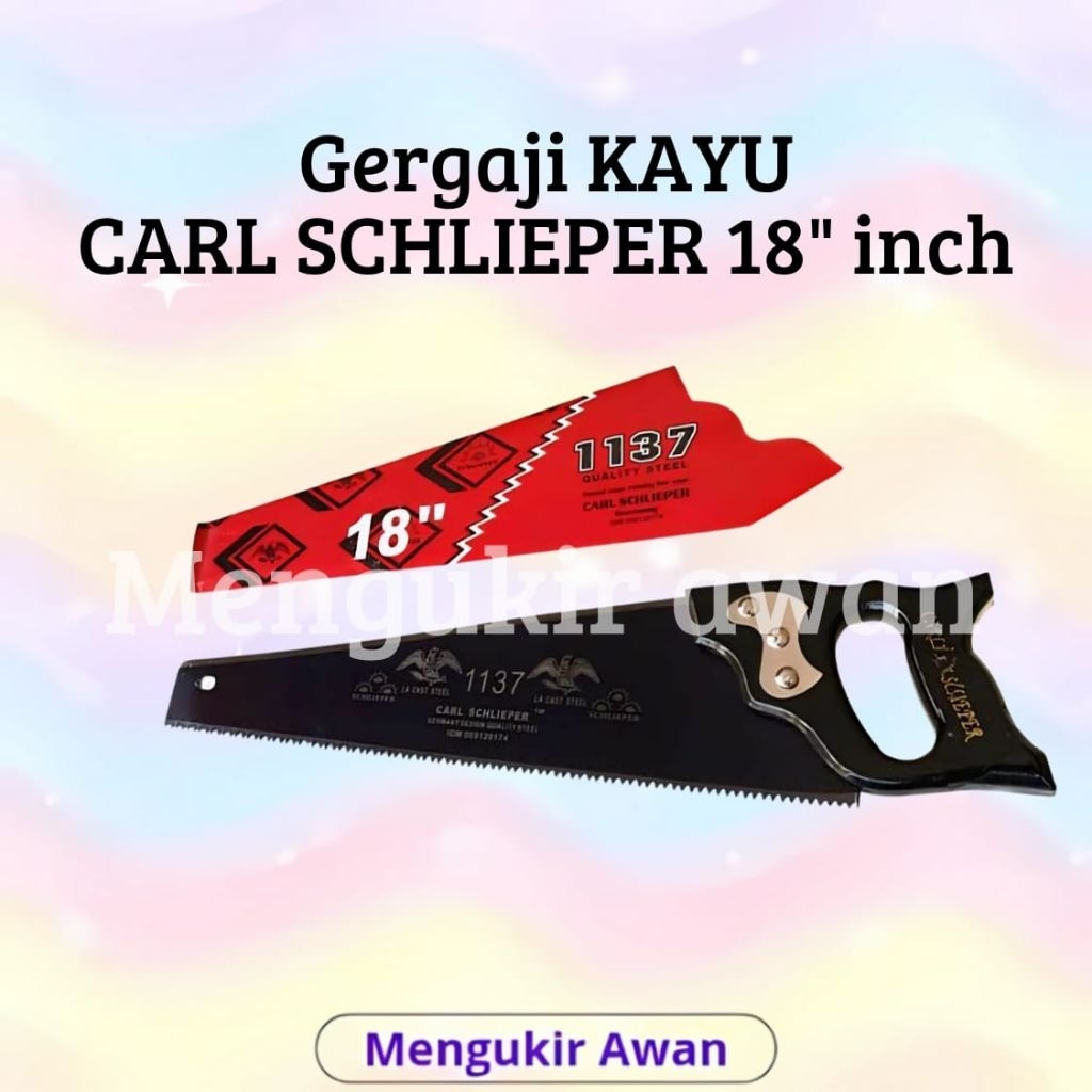 GERGAJI KAYU CAP MATA ORIGINAL CARL SCHLIEPER 18 INCH GRAJI KAYU TAJAM