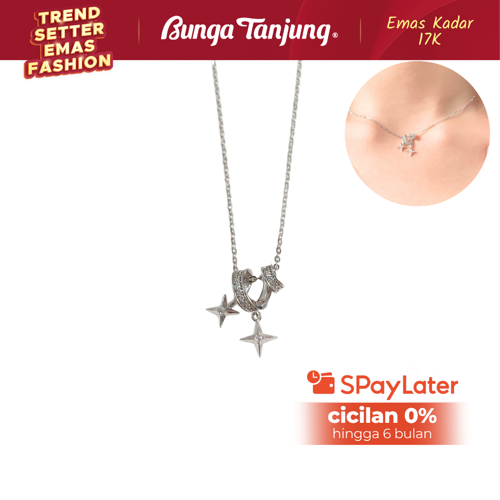 KALUNG RING STARDUST - EMAS 17K - BUNGA TANJUNG GOLD