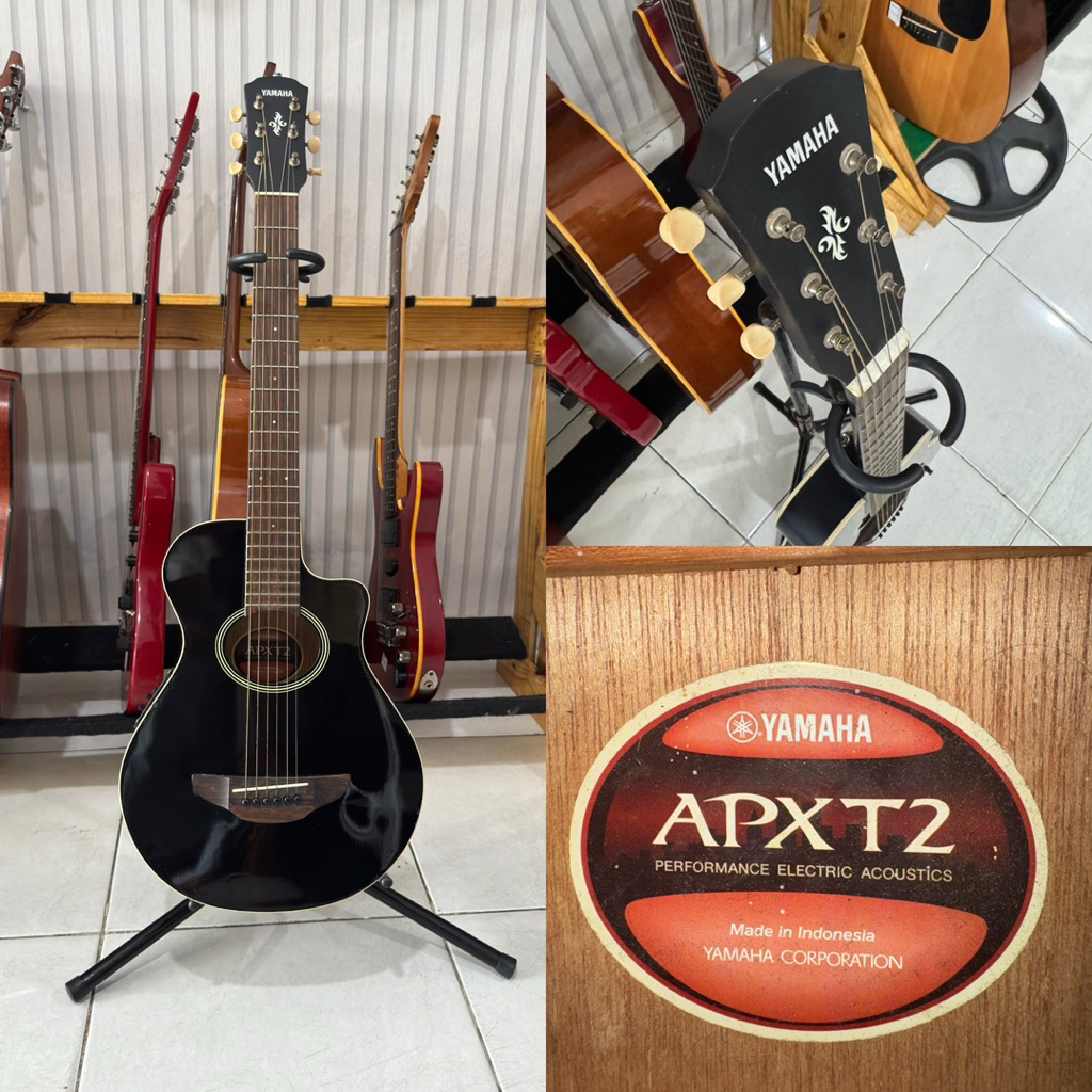 [HEMAT 700RB] Gitar Akustik Elektrik Yamaha APX T2 Mini 3/4 Original Second - Hitam