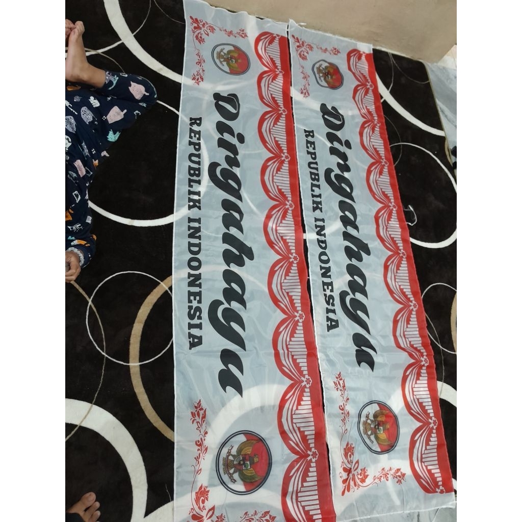 BENDERA MERAH PUTIH KAIN BUAT TUGU / GAPURA DIRGAHAYU 2METER RESPLANG DIRGAHAYU