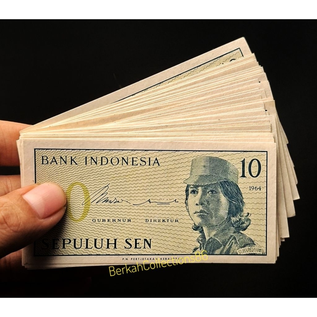 koleksi 10 sen dwikora tahun 1964 bagus asli