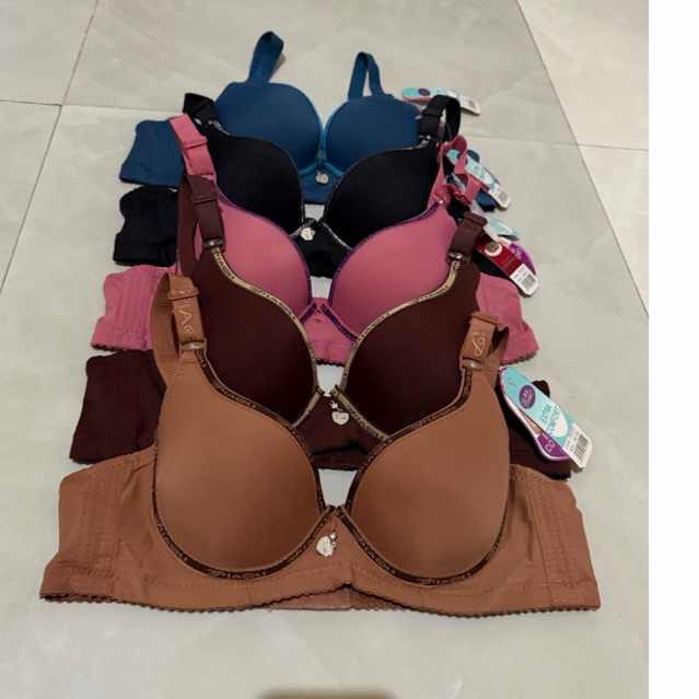 3pcs bh merk piaoli pakai kawat cup besar /bra pakai kawat merk piaoli cup C medek brukat