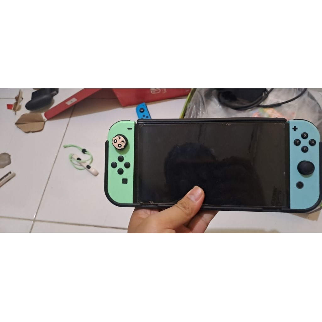 jual nintendo switch oled bekas beserta ringfit set
