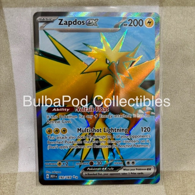 Pokemon TCG English Zapdos ex MEW 192/165 UR 151