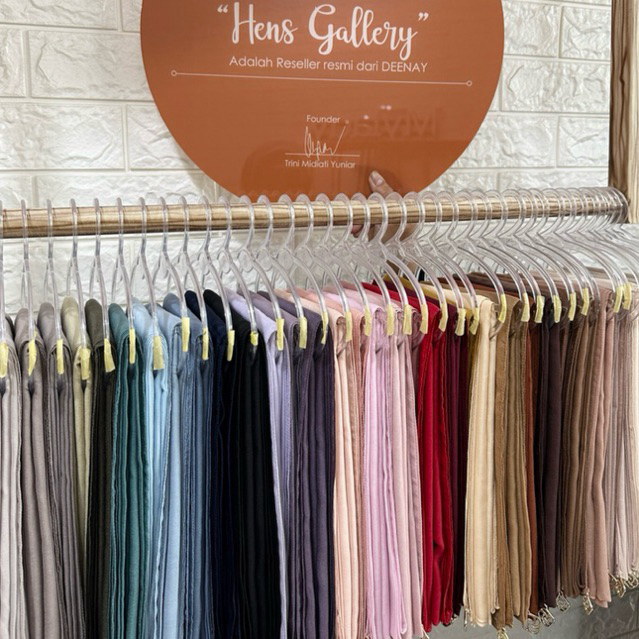 Deenay SAKUREE Voal Ultrafine Hijab Polos ringan adem lembut new original sakure Hensgallery black n
