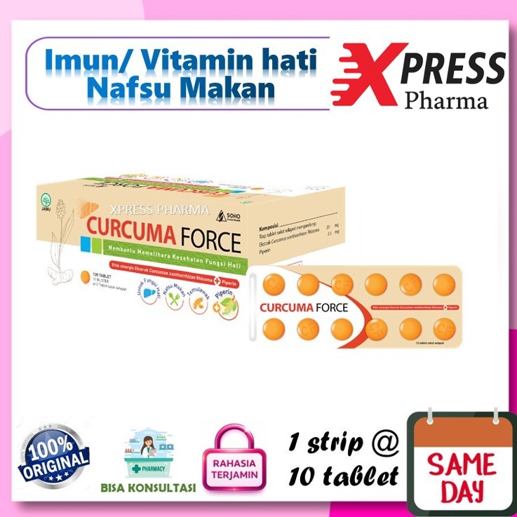 XPRESS  CURCUMA FCT Temulawak isi 10 / 12 Tablet C / Curcuma FCT kurkuma Force Nafsu makan Penggemuk