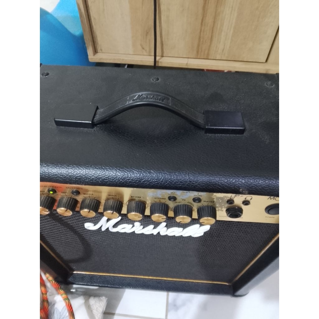 Ampli Gitar Marshall MG15FX MG Gold Original Sudah Ada Efeknya Fungsi Normal FX Listrik Bass Speaker