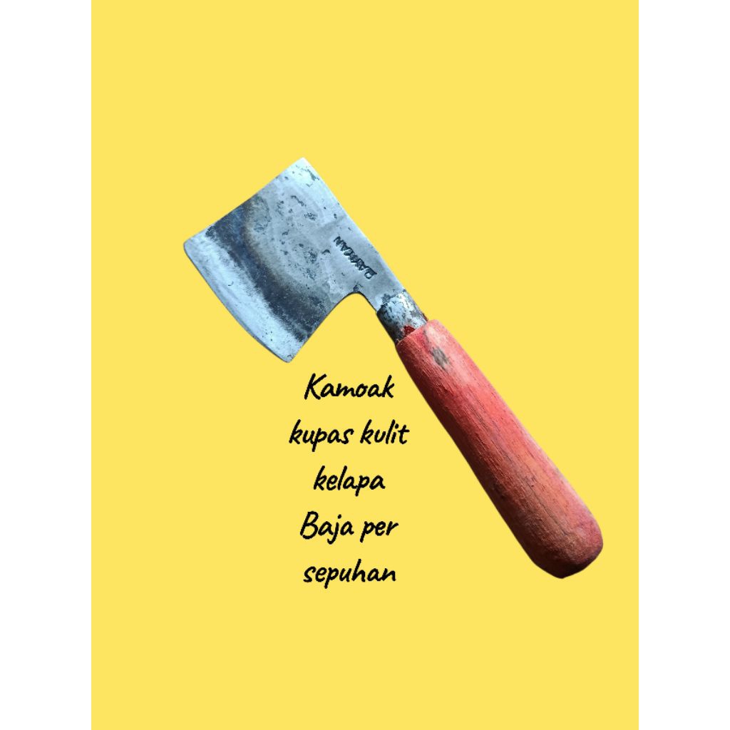Kampak kupas kulit kelapa serbaguna baja per asli