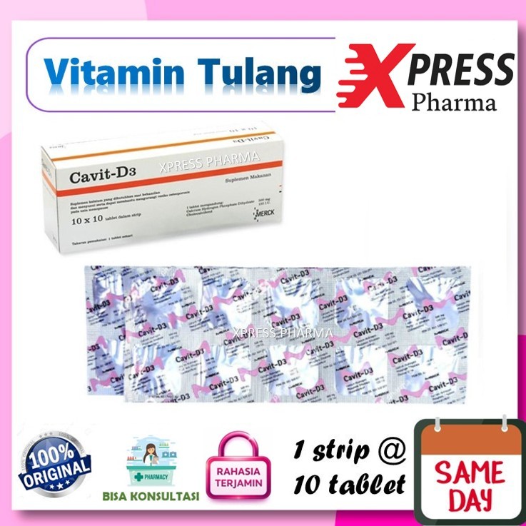 XPRESS  Cavit D3 - Cavit D 10 Tablet Strip Vitamin Tulang Kalsium