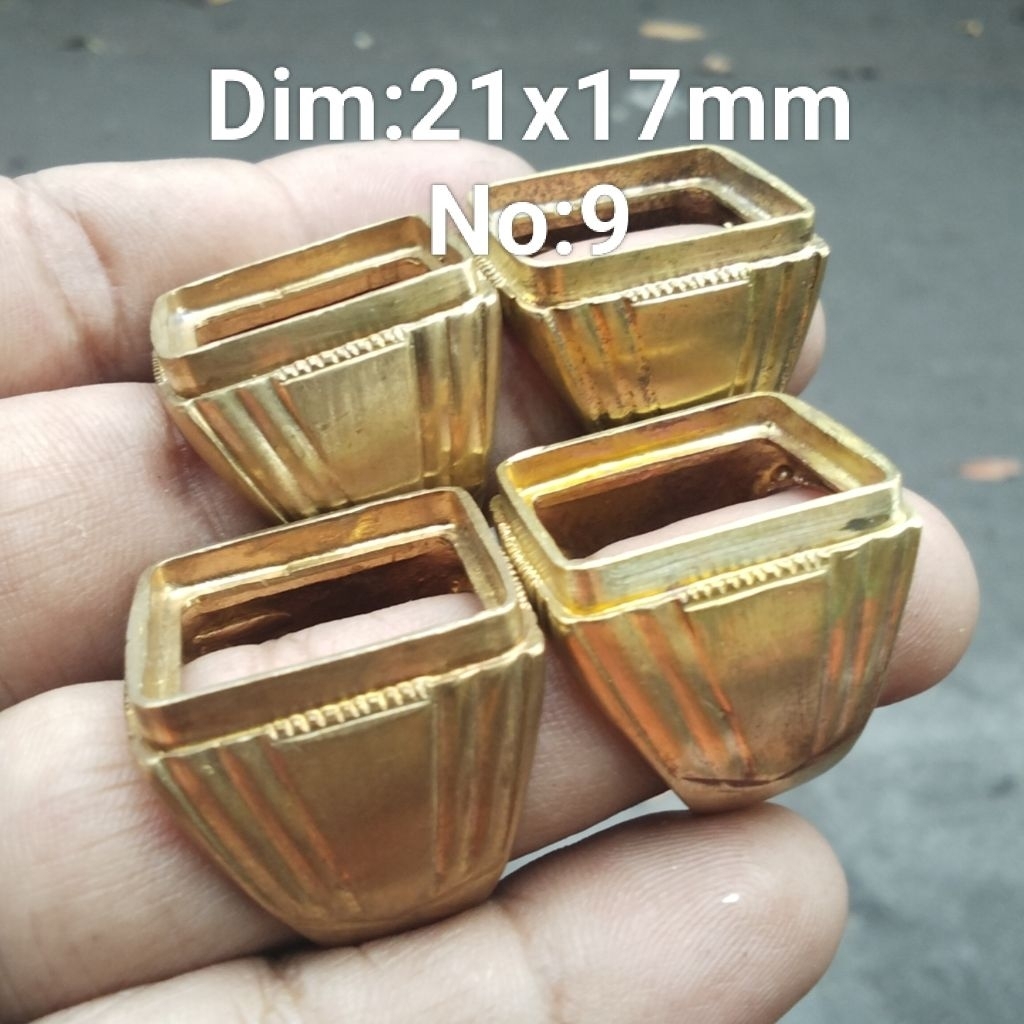Cincin Rangka Emban Kuningan Sari (Kunsar) model kotak segi empat top Quality