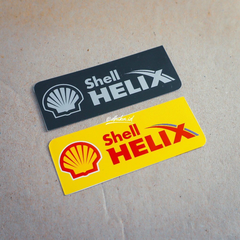 Sticker Stiker Emblem Logo Bensin Oli Shell Helix Mobil Motor