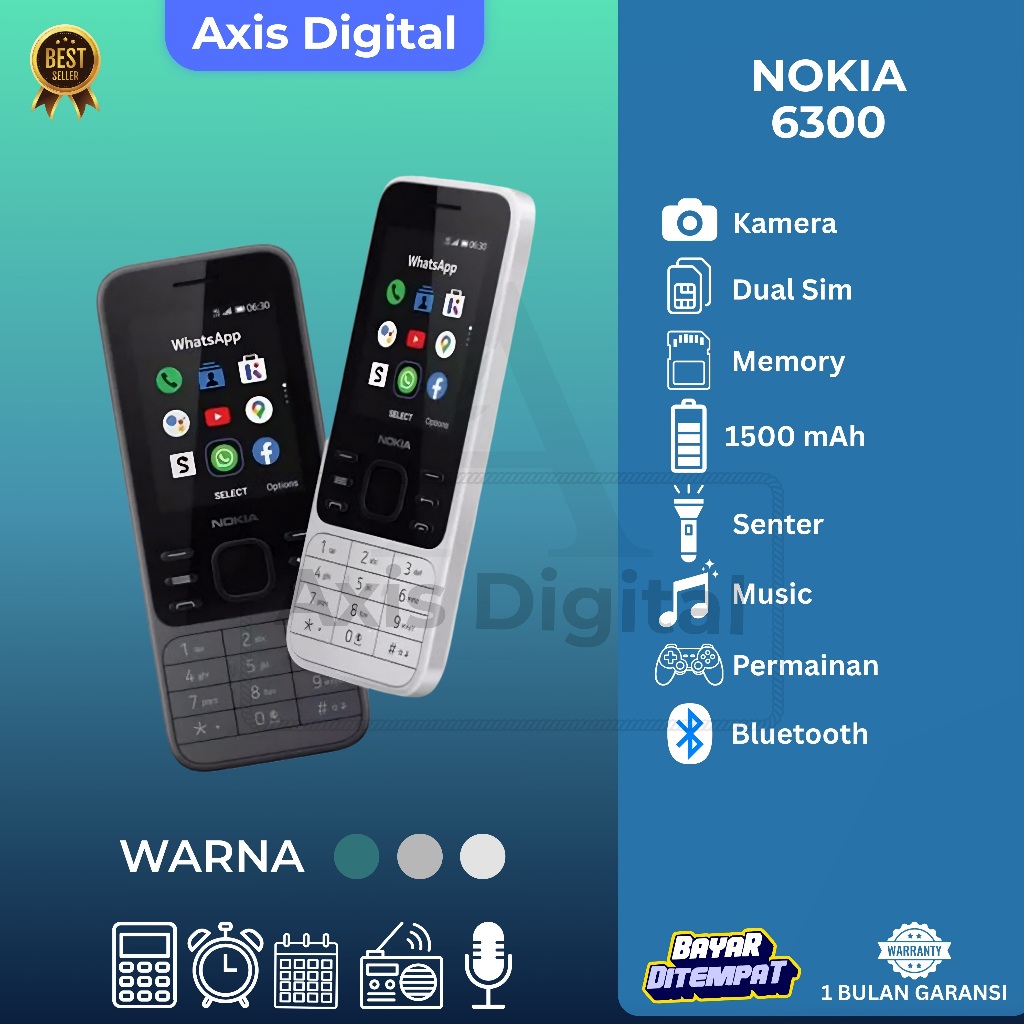 NOKIA Hp Jadul 6300 New 2021 Grosir