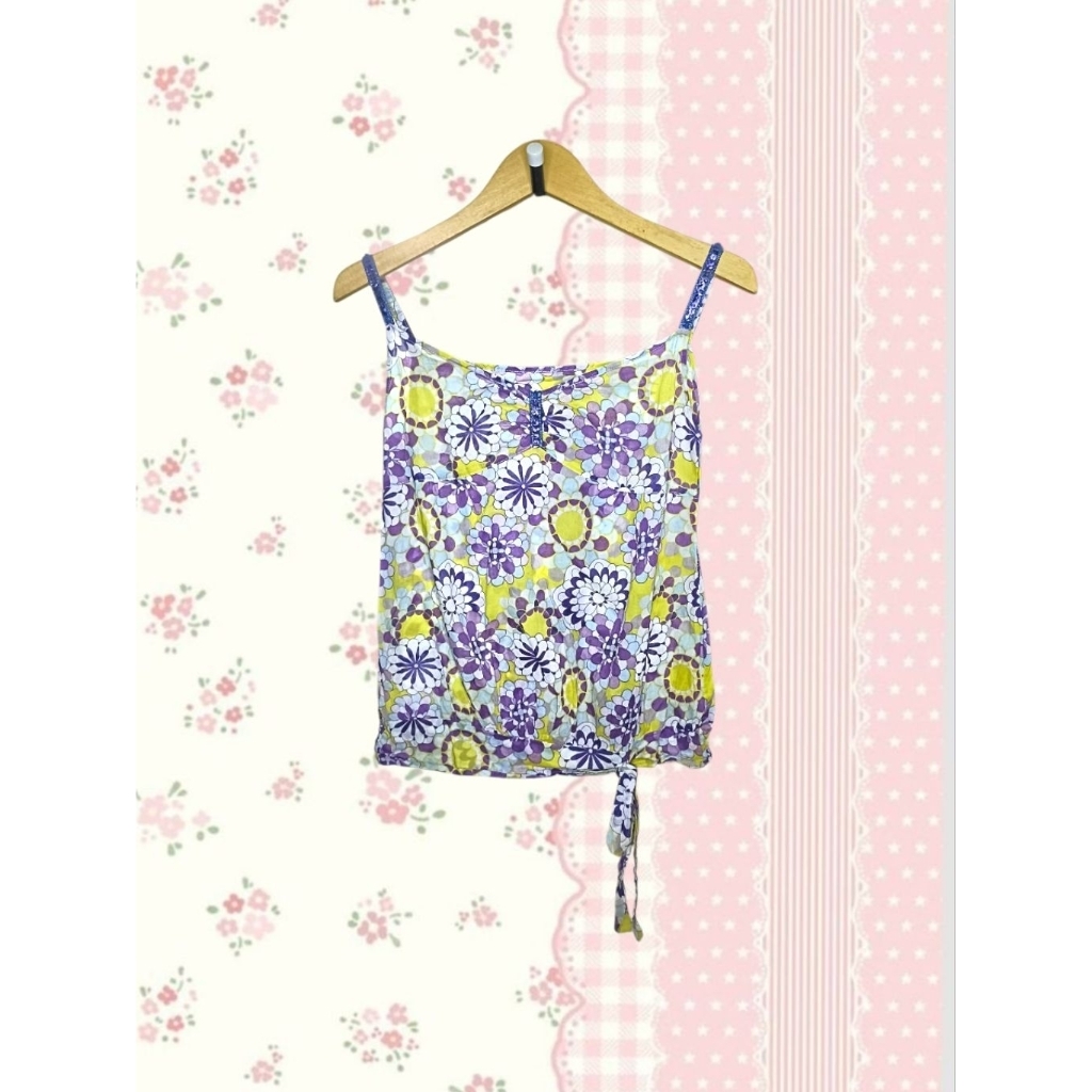 Kawai y2k Flower Tank Top Kikay 2000's Style