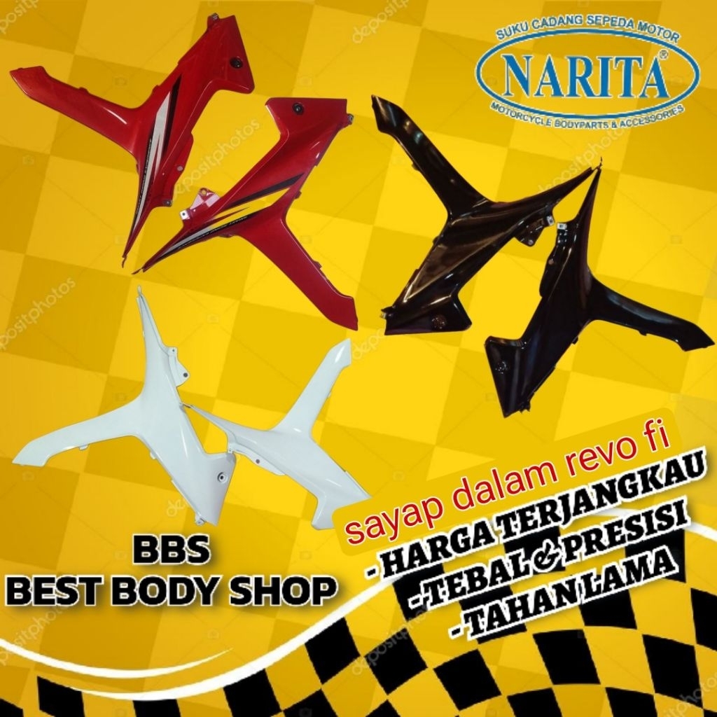 Cover Body Sayap Dalam Honda Revo Fit Fi | Bodi Sambungan Reksil Kunci Revo Fit Injection
