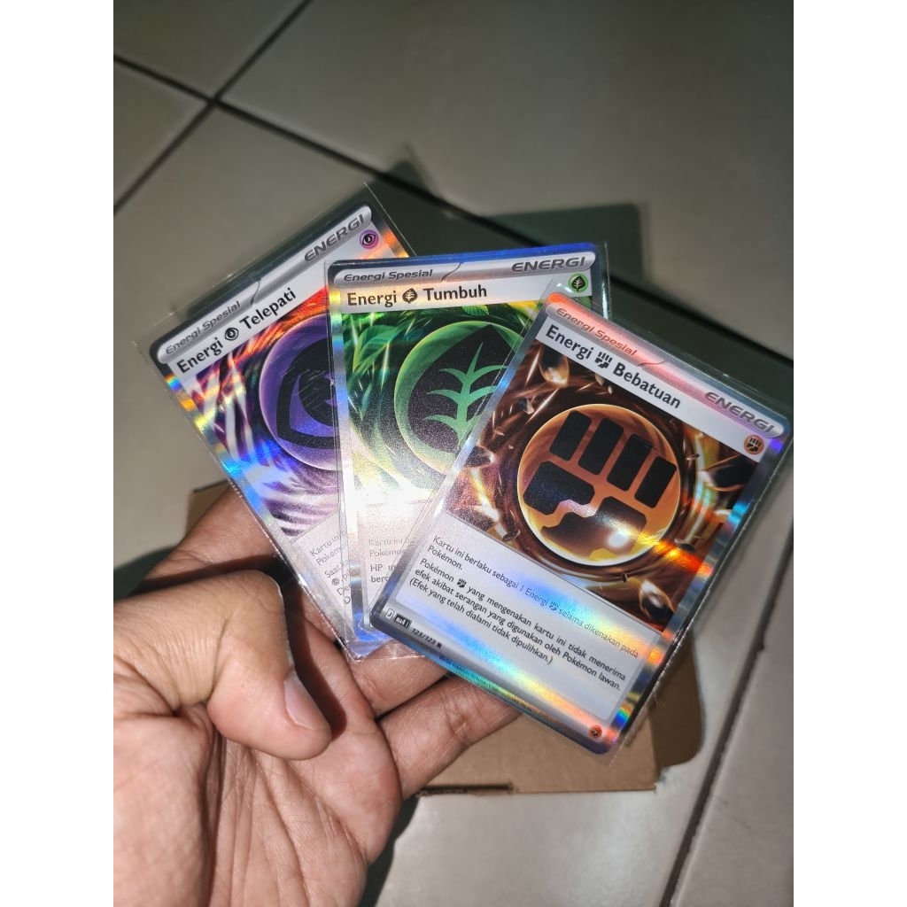 TCG Pokemon Set Energi Telepati, Energi Tumbuhan, Energi Bebatuan