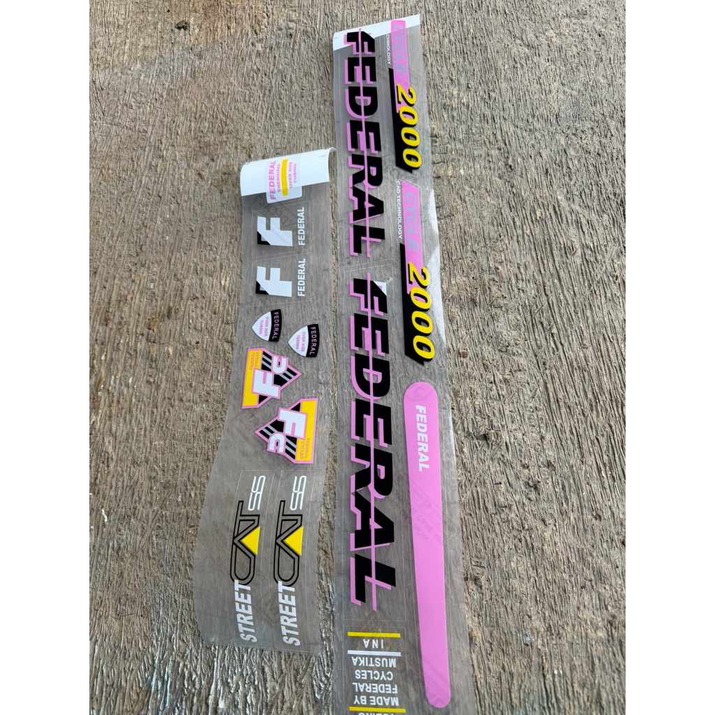 decal stiker sepeda federal street cat transparan maxdecal