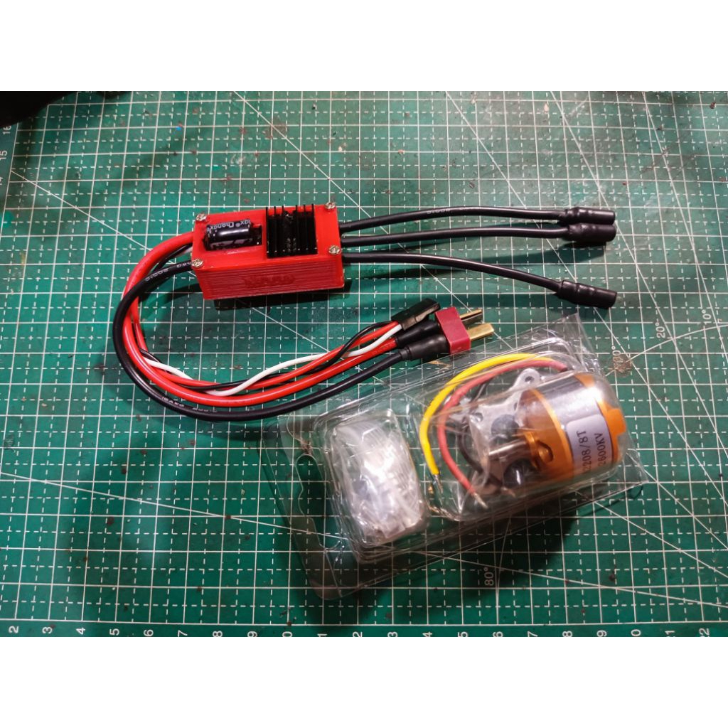 ESC BLheli MTD45A + Motor outrunner + pinion for RC Crawler