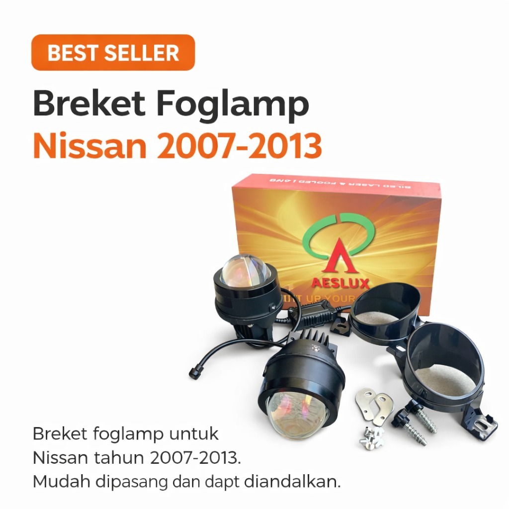 Biled Foglamp Nissan Livina 2007-2013 3 Inch Projector 3 Warna Putih Kuning Warm High Low Beam Full 