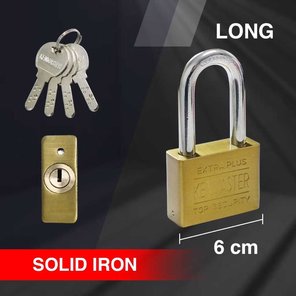 Kenmaster Gembok Komputer Panjang 60MM CK-60L KEY L / Gembok Komputer Key Kuning / Gembok Leher Panj