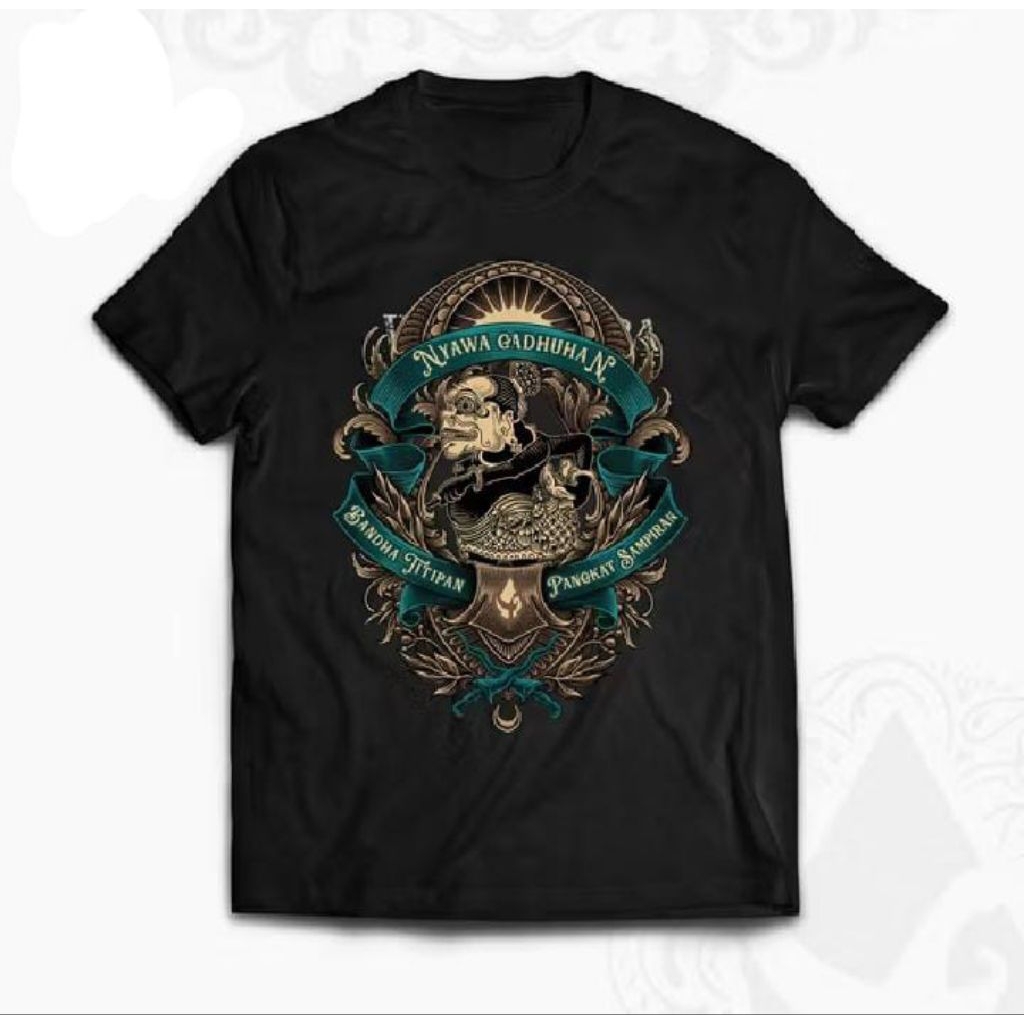 Kaos Pramesti Kaos Jawa Wayang Bagong T-shirt Budaya Jawa Pria