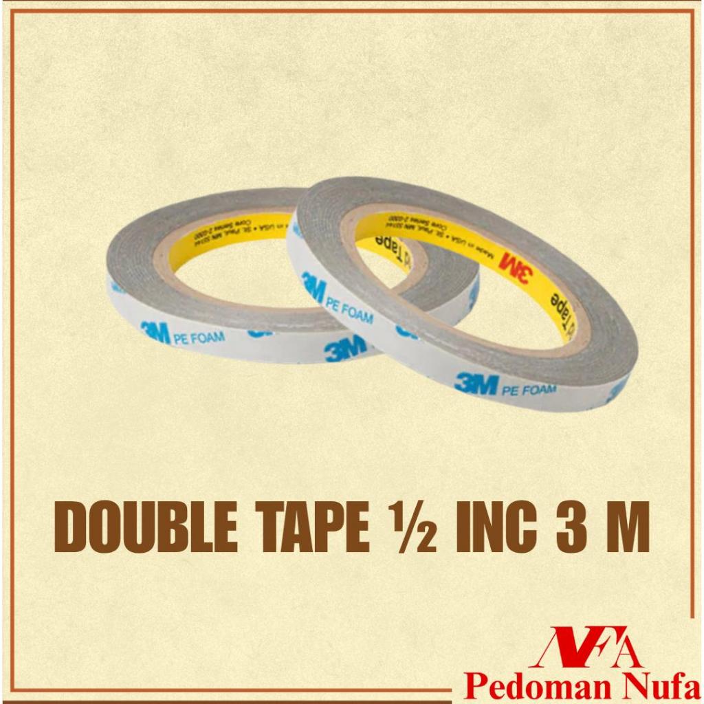 DOUBLE TAPE KARET 1/2 INCH 3M