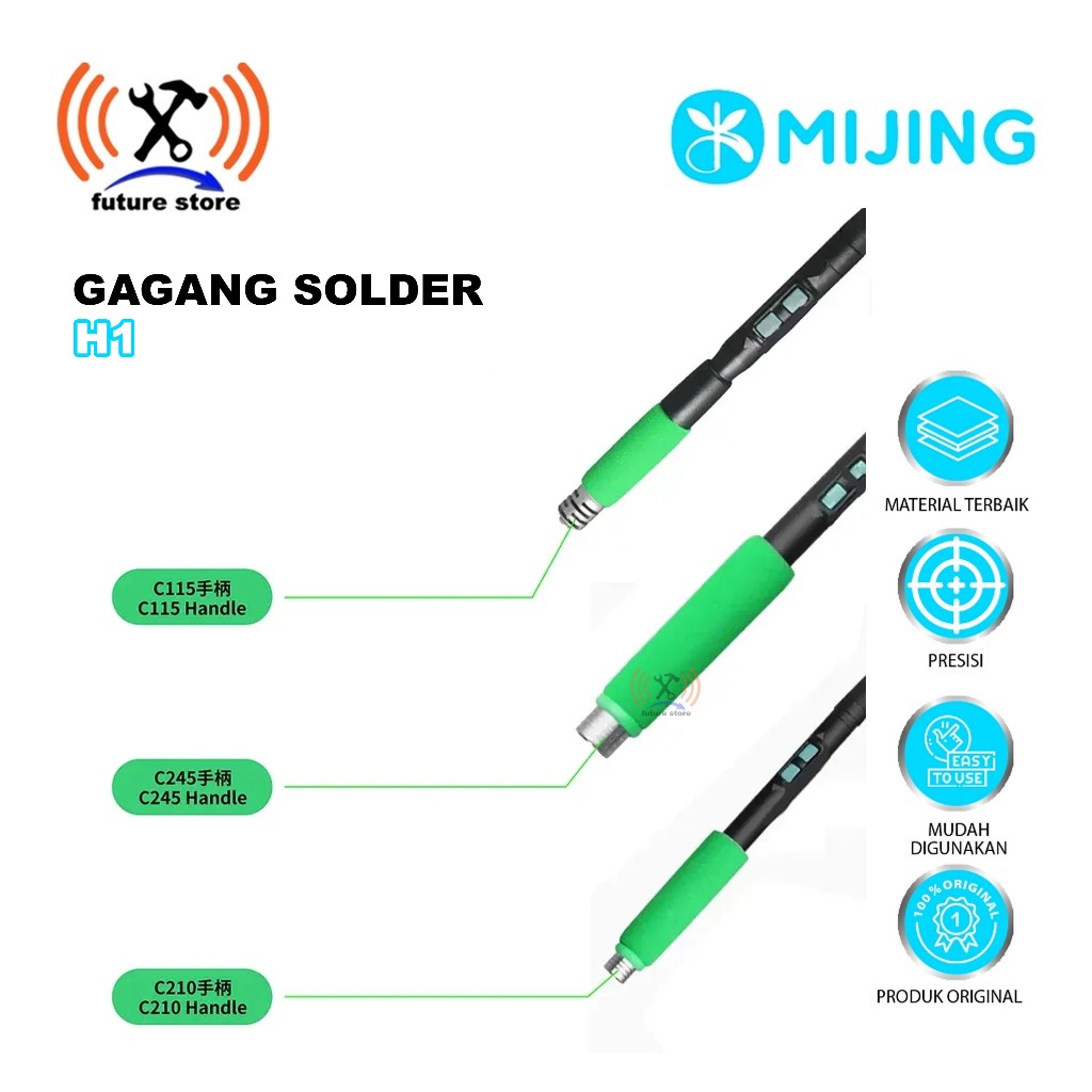 MIJING H1 SOLDER HANDLE T210 & T115 KUALITAS STABIL TEKNISI - GAGANG SOLDER STATION MIJING H1 T210 O