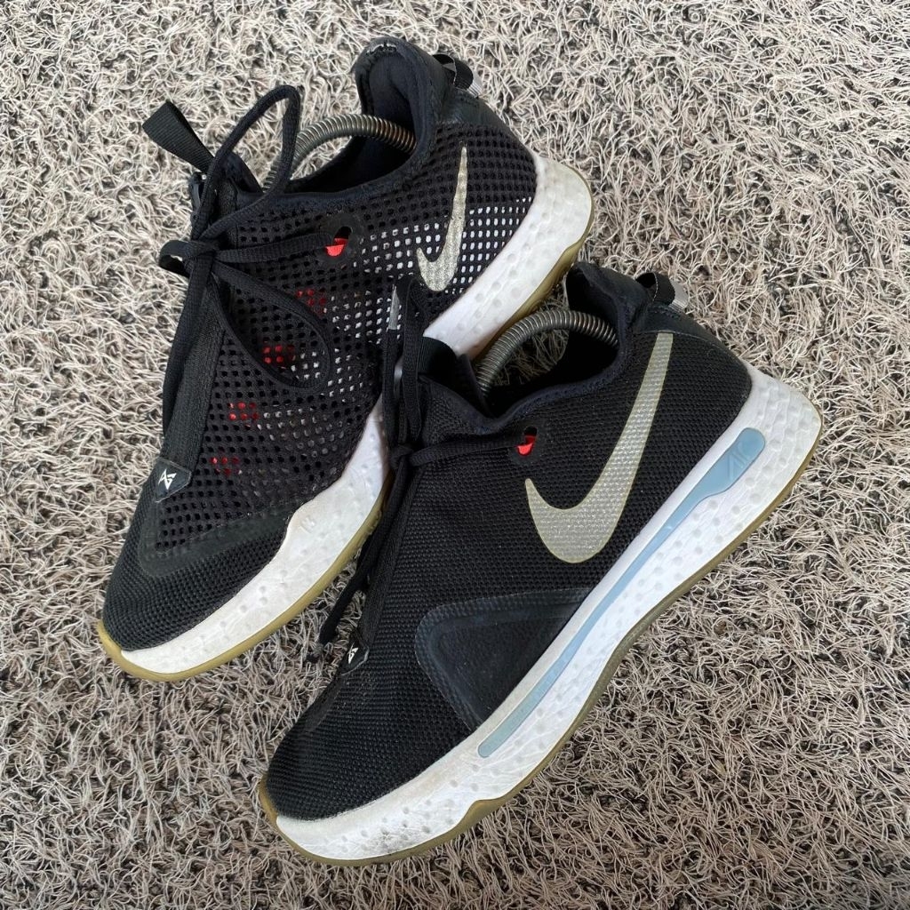 nike PG 4 black and white original sepatu basket pria