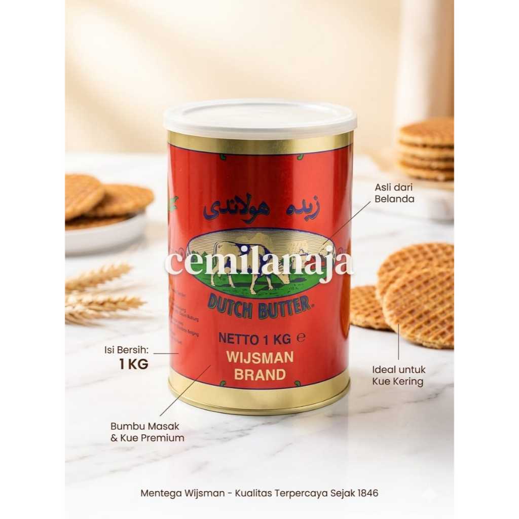 MENTEGA WISJMAN BUTTER 1 KG RUMBUTTER WISMAN WYSMAN KUE KERING NASTAR LAPIS LEGIT BOLU MARTABAK TOKO
