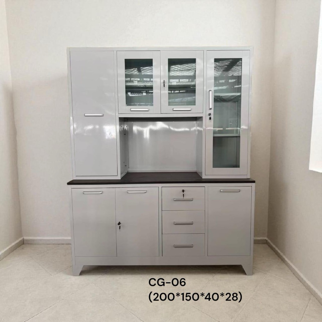 Lemari Dapur Plat Besi / Kitchen Set Besi / Lemari Dapur Besi Ukuran Jumbo / Rak Dapur Besi / Lemari