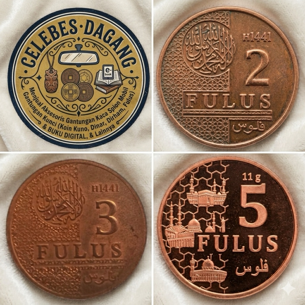 Koin 2 fulus (tembaga asli