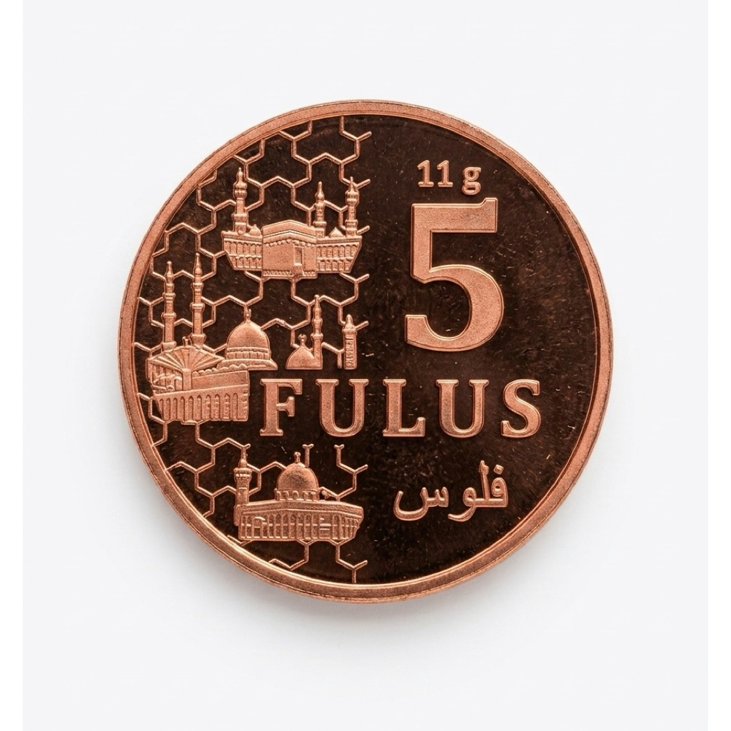 Koin fulus pecahan 5, 3, 2